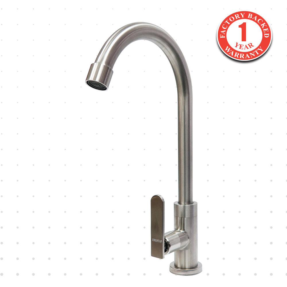 Pillar Sink Tap SS L201 Premium Truflo