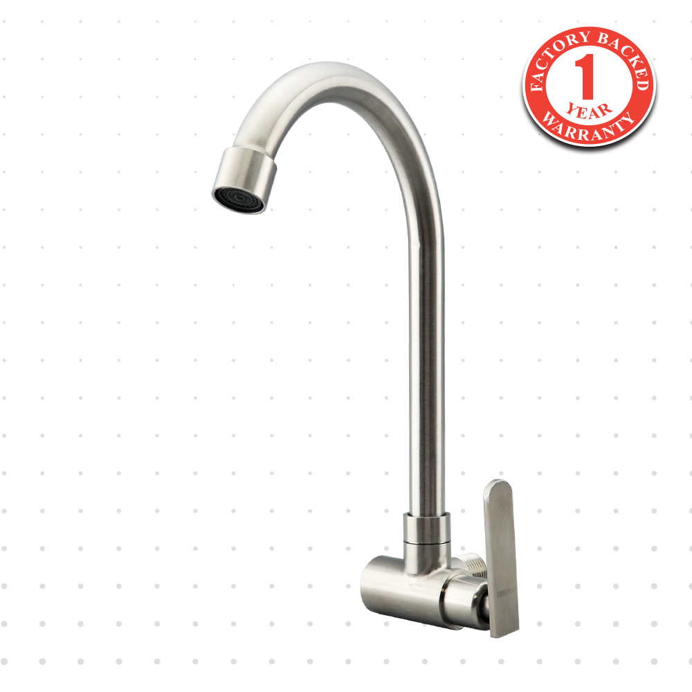 Wall Sink Tap RH SS L201 Premium Truflo