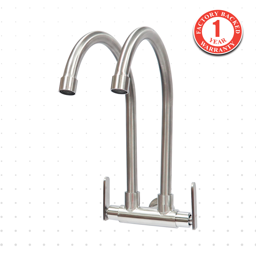 Wall Sink Tap 2T SS L201 Premium Truflo