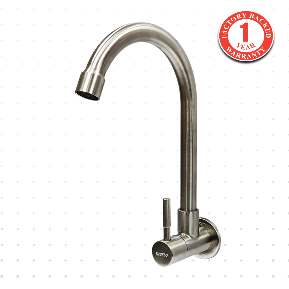 Wall Sink Tap SS L301 Eco Truflo