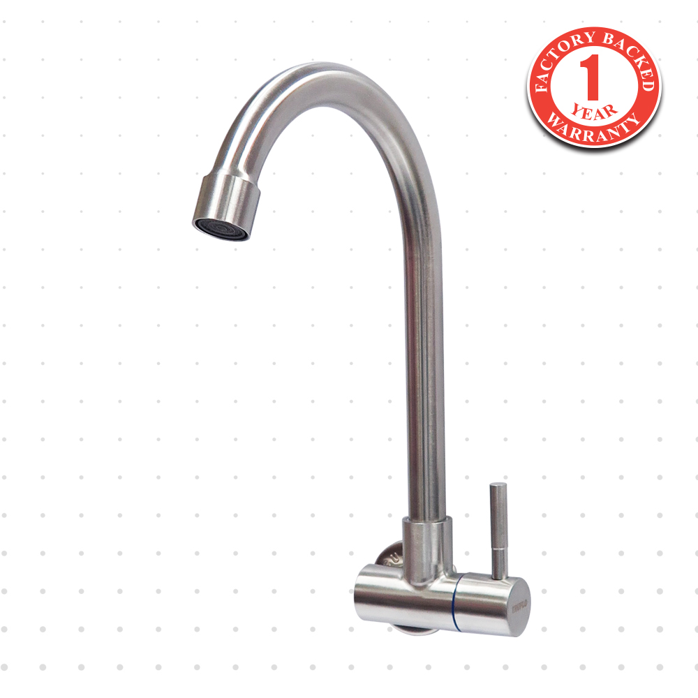 Wall Sink Tap RH SS L302 Eco Truflo